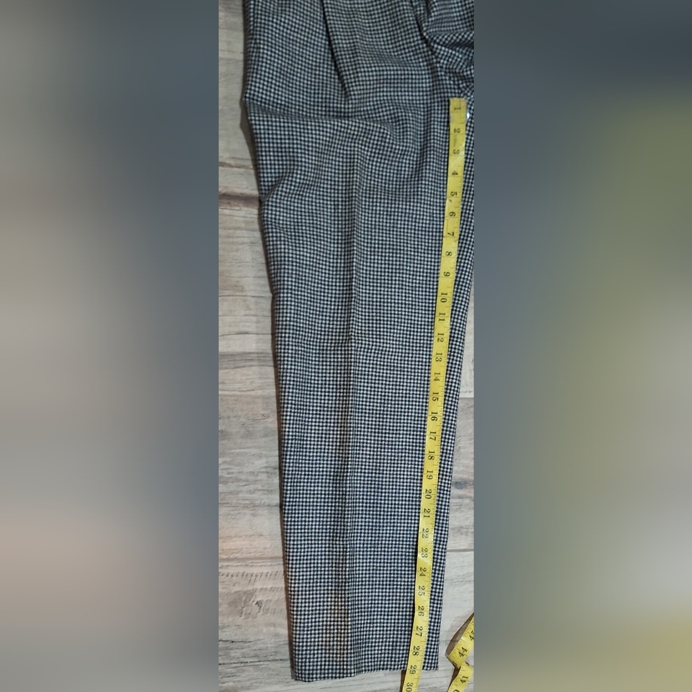 #1884 VTG EUC Giorgio S'Ant Angelo Pleated Checked High Waisted Trousers Sz. 4 - Picture 7 of 7